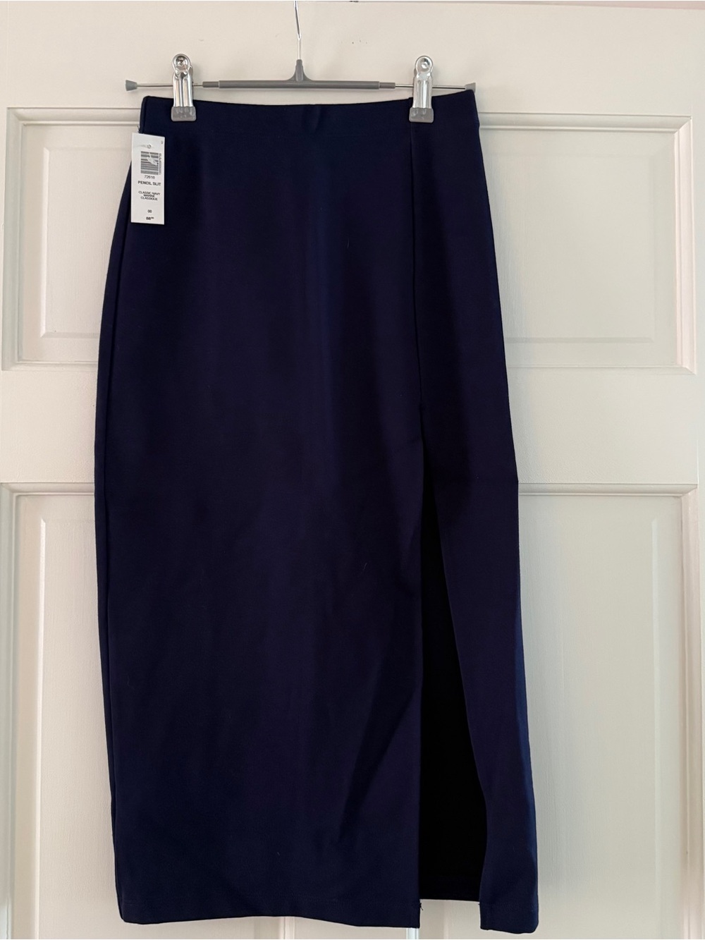Aritzia- BABATON- Women’s Navy Pencil Skirt with High Front Slit